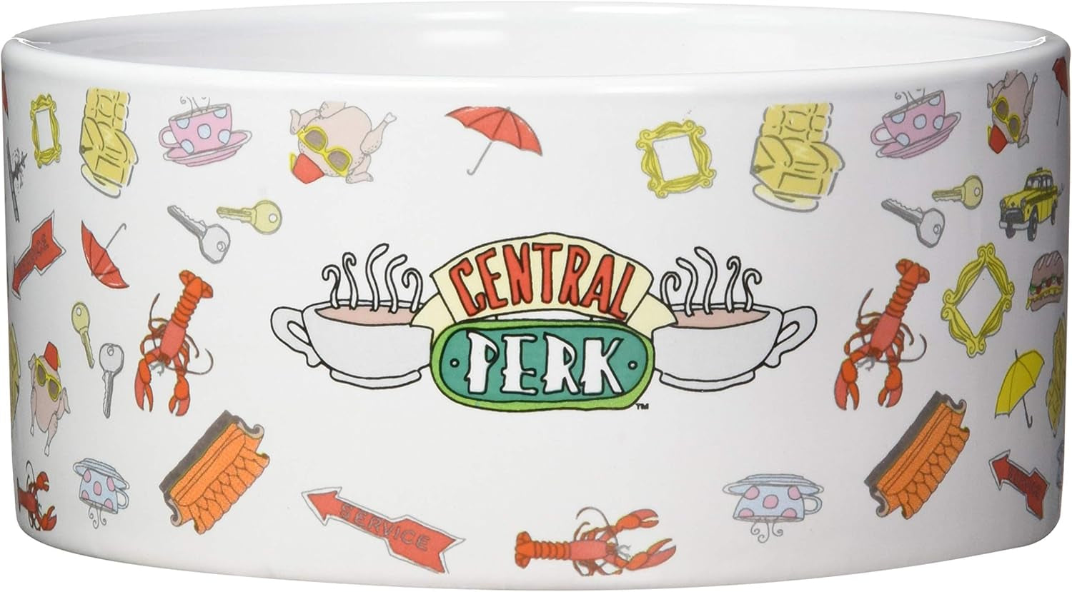 Fetch for Pets Warner Bros Friends TV Show Joey Doesn'T Share Food Ceramic Dog Food Bowl