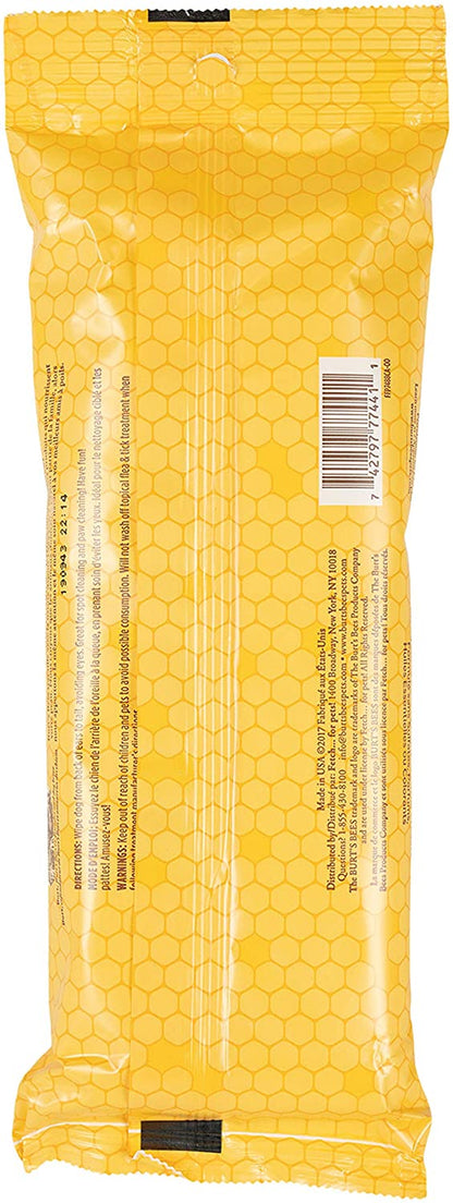 Honey Multipurpose Dog Grooming Wipes, Gentle Hypoallergenic Spot Cleaning Sheets, Ph Balanced Natural Origin Formula for Paws, Face and Butt, 50 Count - 3 Pack